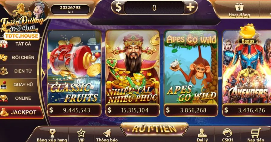 Kho game máy đánh bạc (slot) phong phú tại 788bet
